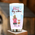 Personalized Dog Mom Tumbler - Up to 5 Dogs - Mother's Day Gift Idea For Dog Lovers - Proud Rescue Dog Mom