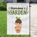 Personalized Grandma's Garden Flag Sign - Gift Idea For Grandma/Mother's Day Gift - Up to 10 Kids