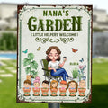 Personalized Grandma's Garden - Metal Sign Gift Idea For Grandma/Mother's Day Gift - Up to 7 Kids - Life Is Better With My Kids In The Garden