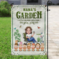 Personalized Grandma's Garden Flag - Gift Idea For Grandma/Mother's Day Gift - Up to 7 Kids - Life Is Better With My Kids In The Garden