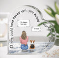 Personalized Memorial Pet Crystal Heart - Up to 4 Pets - Memorial Gift Idea for Dog/Cat/Rabbit Lovers - If Love Could Have Saved You You Would Have Lived Forever