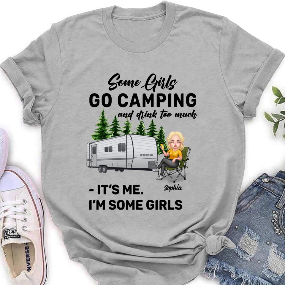 Personalized Camping Lady Shirt/Pullover Hoodie - Woman/Couple - Gift Idea For Camping Lover