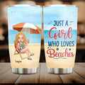 Personalized Besties Tumbler - Up to 4 People - Gift Idea For Besties/Friends - Just A Girl Who Loves Beaches