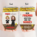 Personalized Besties Wine Tumbler - Gift Idea For Friends/Besties/Sisters - My Partner In Crime Horror Best Friend