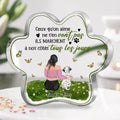Personalized Dog Mom Acrylic Plaque - Up to 4 Dogs/Cats - Mother's Day Gift Idea Dog/Cat Lovers - French Version - Ceux Qu'on Aime Ne S'en Vont Pas Ils Marchent À Nos Côtés Tous Les Jours