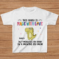 Personalized Dinosaur Kid T-Shirt - Gift Idea for Baby/Kid/Mother's Day/Father's Day - This Baby Is Made With Love