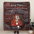Personalized Loving Mother Fleece Throw Blanket/Quilt - Gift Idea For Mother's Day - To My Loving Mother I Love You