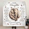 Personalized To My Daughter Fleece Throw Blanket/Quilt - Gift Idea for Daughter/Mother's Day - Every Day That You Are Not With Me I Think About You