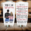 Personalized Couple Tumbler - Gift Idea For Couple/Girlfriend/Boyfriend - Yes! I'm A Spoiled Girlfriend