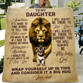 To My Daughter Fleece Throw Blanket & Quilt - Gift Idea From Dad To Daughter - Never Forget That I Love You