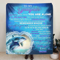 Personalized Daughter Fleece Throw Blanket/Quilt - Gift Idea For Daughter From Mom - To My Daughter Never Feel That You Are Alone