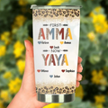Personalized Grandma Tumbler - Up to 4 Kids And 8 Grandkids - Mother's Day Gift Idea for Grandma - First Mom Now Nana Kid And Grandkids