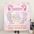 Personalized Father's Day Fleece Throw Blanket/Quilt - Gift Idea For Father's Day - You Are My Hero Already