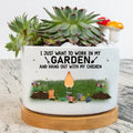 Personalized Chicken Garden Plant Pot - Gift Idea For Chicken/Garden Lover - Up to 9 Chickens - I Just Want To Work In My Garden And Hang Out With My Chickens