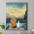 Personalized Pet Mom Canvas - Up to 6 Dogs/Cats - Mother's Day Gift Idea for Dog/Cat Lovers - I Love You To The Moon & Back