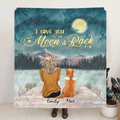 Personalized Pet Mom Quilt/Fleece Blanket - Up to 6 Pets - Gift Idea For Dog/Cat lover -  I Love You To The Moon And Back