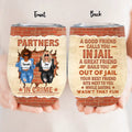 Personalized Besties Wine Tumbler - Gift Idea For Friends/Besties/Sisters - A Great Friend Bails You Out Of Jail