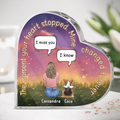 Personalized Memorial Pet Crystal Heart - Memorial Gift Idea For Pet Lover - Up to 4 Pets - Gift Idea For Couple/Dog/Cat Lover - The Moment Your Heart Stopped Mine Changed Forever