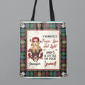 Custom Personalized Sugar Skull Canvas Bag - Skull Gift For Girl - I'm Mostly Peace, Love And Light