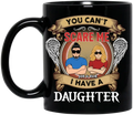 Personalized Father And Daughters Coffee Mug - Up to 3 Daughters - Gift Idea For Father's Day From Daughters - You Can't Scare Me I Have Three Daughters