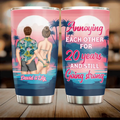 Personalized Couple On Beach Tumbler - Gift Idea For Couple/Mother's Day/Father's Day - Annoying Each Other For 20 Years And Still Going Strong