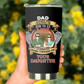 Personalized Dad & Daughter Tumbler - Father's Day Gift Idea for Dad From Daughter - Dad Thanks For Teaching Me How To Be A Man