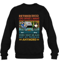 Personalized Couple Camping Shirt/Hoodie - Gift Idea For Camping Lovers/Couple - Retired 2023 I Do What I Want When I Want To See Also Not My Problem Anymore