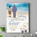 Personalized Old Couple Vertical Canvas - Gift Idea For Wife From Husband -To My Wife I Didn't Marry You So I Could Live With You