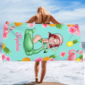 Custom Personalized Girl Beach Towel - Gift Idea For Beach Lovers/Beach Girl