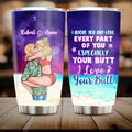 Personalized Couple Tumbler - Gift Idea For Couple - I Adore You And Love Every Part Of You Especially Your Butt
