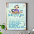 Personalized Sewing Canvas - Gift Idea For Grandma/Sewing Lover - In My Sewing Room Thou Shalt Not...