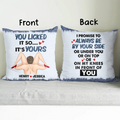 Personalized Couple Pillow Cover - Best Gift Idea For Husband/Wife/Birthday/Anniversary - I Promise To Always Be By Your Side