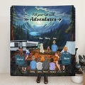 Personalized Rocky Mountain National Park Quilt/Fleece Throw Blanket - Gift Idea For Couple, Camping Lovers, Family - Up to 5 Kids, 4 Pets - Fill Your Life With Adventures