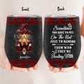 Personalized Witch Wine Tumbler - Gift Idea for Halloween - Sometimes You Have To Put On The Hat Just To Remind Them Who They're Dealing With