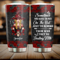 Personalized Witch Tumbler - Gift Idea for Halloween - Sometimes You Have To Put On The Hat Just To Remind Them Who They're Dealing With