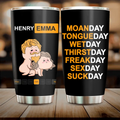 Personalized Couple Tumbler - Best Gift Ideas For Husband/Wife/Birthday/Anniversary - Wetday Thirstday Freakday