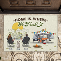 Personalized Camping Doormat - Gift Idea For Camping Lover/Couple/Family/Friends - Home Is Where We Park It