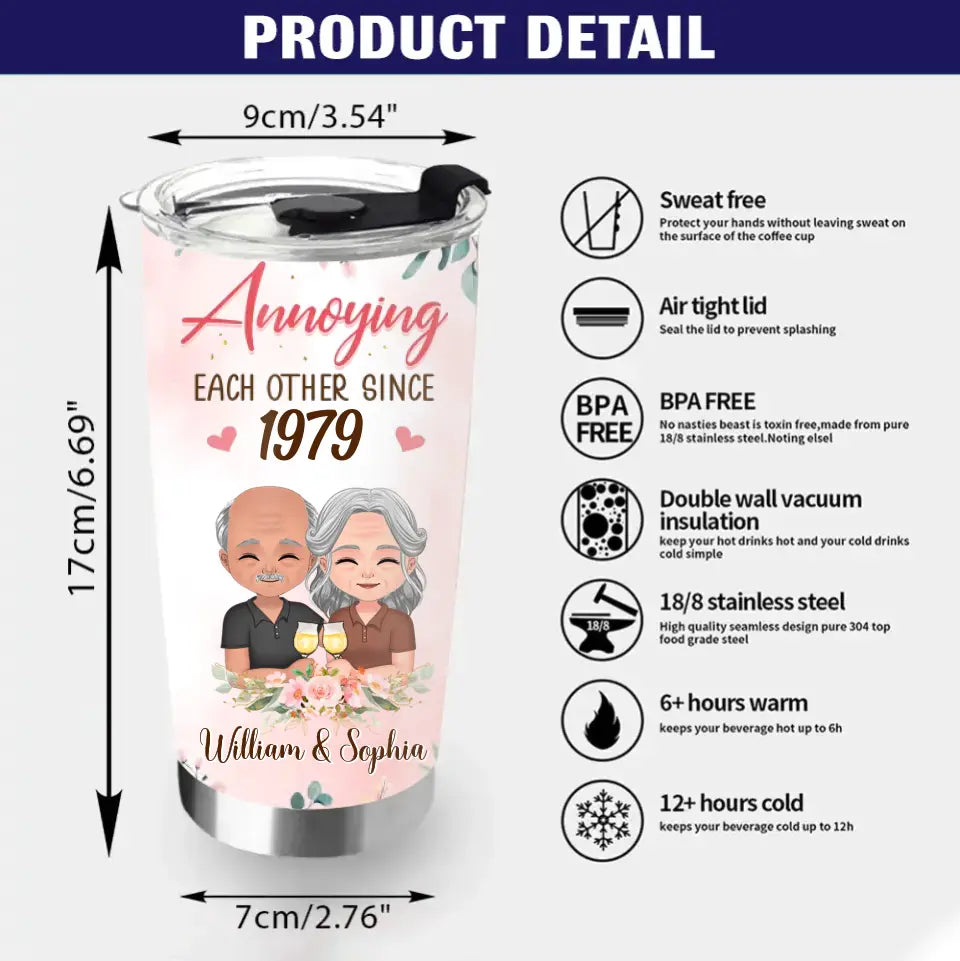 Personalized Couple Tumbler - Gift Idea For Couple/Wedding Anniversary - Still Rockin' All These Years