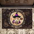 Personalized Witch Doormat - Halloween Gift Idea For Witch Lover/Friend/Wiccan Decor/Pagan Decor - As Above So Below