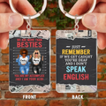Personalized Bestie Acrylic Keychain - Gift Idea for Besties/Sisters/Friends - We Are More Than Besties You Are My Accomplice And I Am Your Alibi
