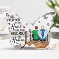Personalized Memorial Family Butterfly Acrylic Plaque - Memorial Gift Idea For Family - I Will Hold You In My Heart