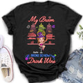 Personalized Witch Drink Shirt/Hoodie - Up to 4 Girls - Gift Idea For Halloween/Witch Lovers/Besties/BFF - My Broom Broke So Now I Drink Wine