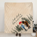 Personalized Horse Girl Fleece Throw Blanket/Quilt - Gift Idea For Horse Lovers - Up To 6 Horses - Just A Girl Who Loves A House
