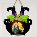 Personalized Grandma Witch Wooden Sign - Halloween Gift Idea For Grandma/Mother - Woman With Up to 6 Kids - I Smell Children