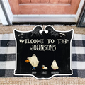 Personalized Family Ghosts Doormat - Up to 6 People - Halloween Gift Idea for Family