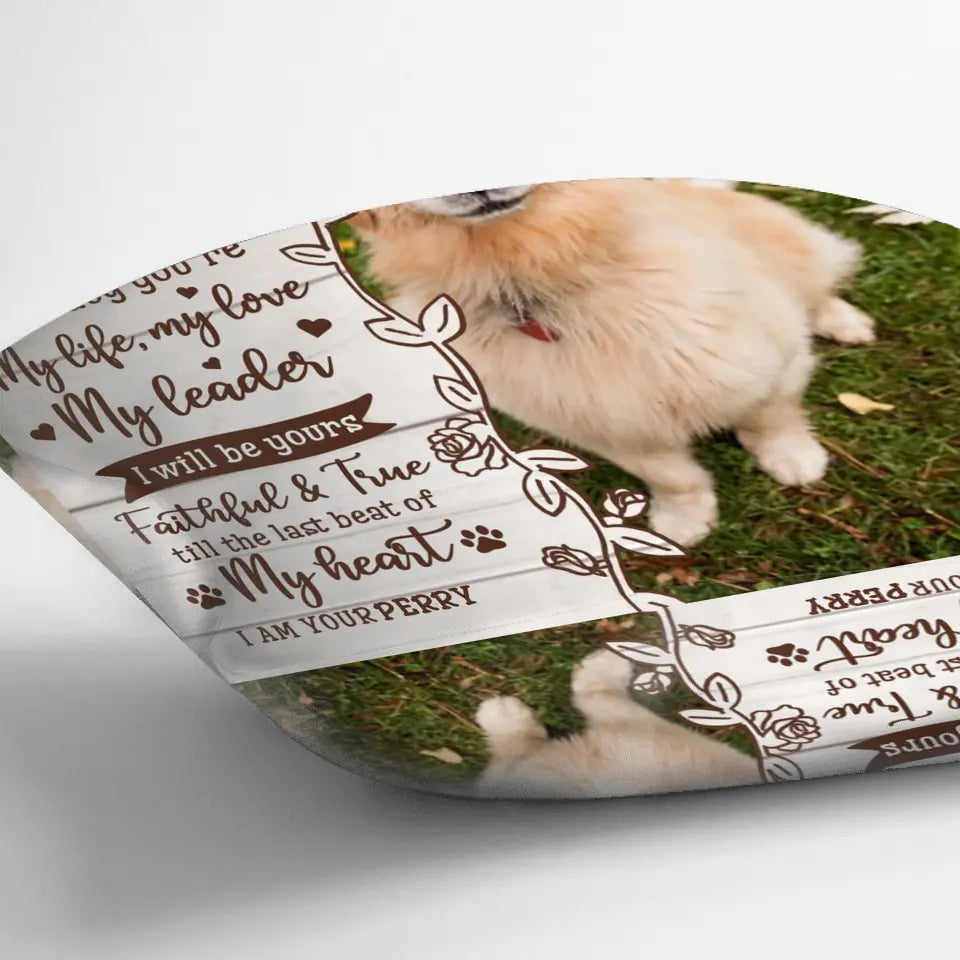 Custom Memorial Dog Pillow Cover/Quilt/Fleece Throw Blanket - Upload Photo - Memorial Gift Idea for Dog Owners - I Am Your Friend Your Partner Your Dog