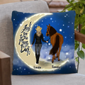 Personalized Horse Girl Pillow Cover/Quilt/Fleece Throw Blanket - Christmas  Gift Idea for Horse Lovers - I Love You To The Moon & Back