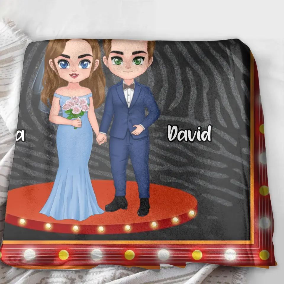 Personalized Wedding Fleece Throw Blanket/Quilt - Anniversary/Wedding Gift Idea for Couple - And So Together We Built A Life We Loved