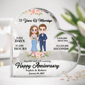 Personalized Wedding Anniversary Milestones Crystal Heart - Gift Idea For Couple/Wedding Anniversary - Happy Anniversary