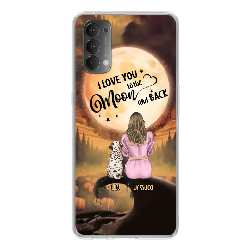 Personalized Memorial Pet Mom Phone Case - Gift Idea For Dog/Cat Owners - I Love You To The Moon And Back - Case For Oppo/Xiaomi/Huawei
